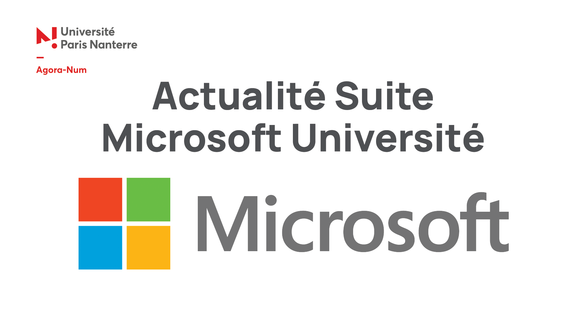 Actualite Suite Microsoft Université