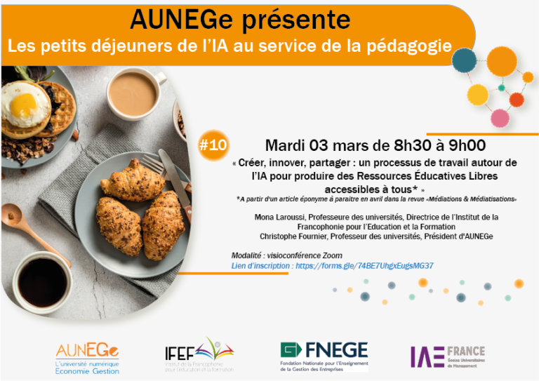 Café IA : Créer, partager : un processus de travail autour de l&rsquo;IA pour produire des Ressources Éducatives Libres accessibles à tous